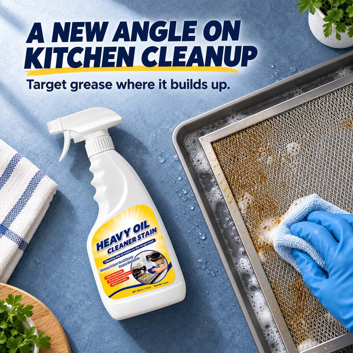 Kitchen Degreaser Spray – Tackles Grease & Grime