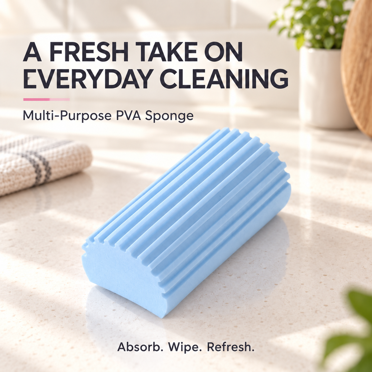 Multi-Purpose Cleaning Sponge – Soft & Reusable