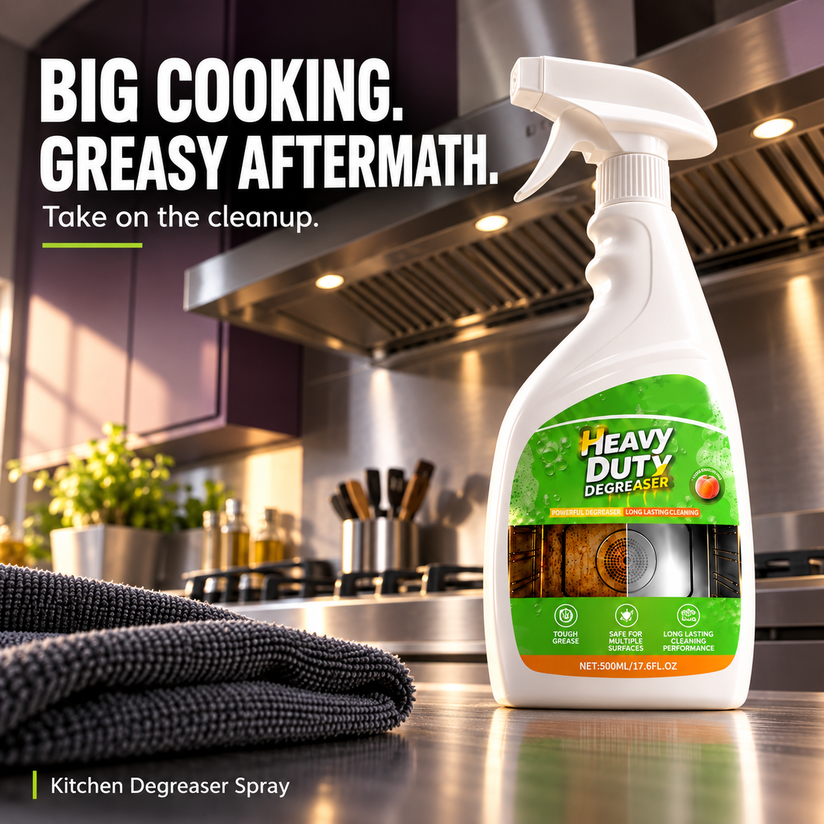 Kitchen Degreaser Spray – Tackles Grease & Grime