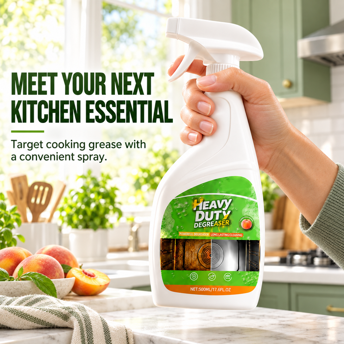 Kitchen Degreaser Spray – Tackles Grease & Grime
