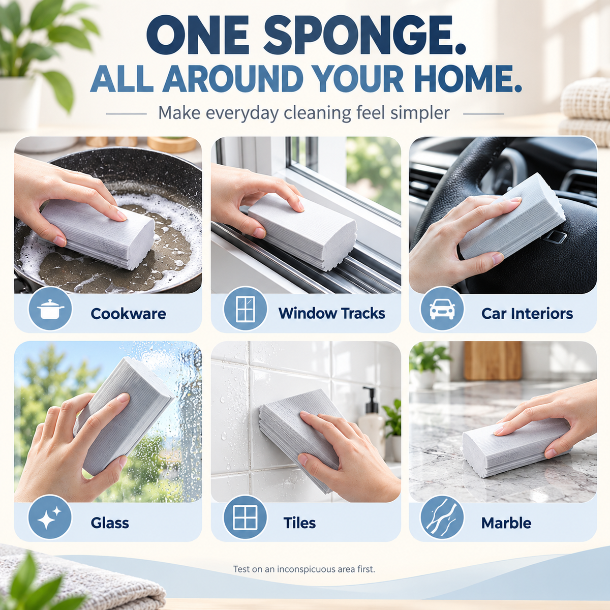 Multi-Purpose Cleaning Sponge – Soft & Reusable
