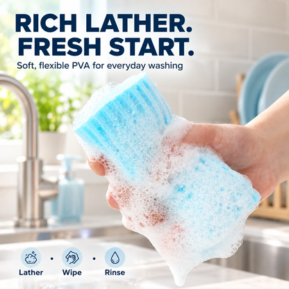 Multi-Purpose Cleaning Sponge – Soft & Reusable